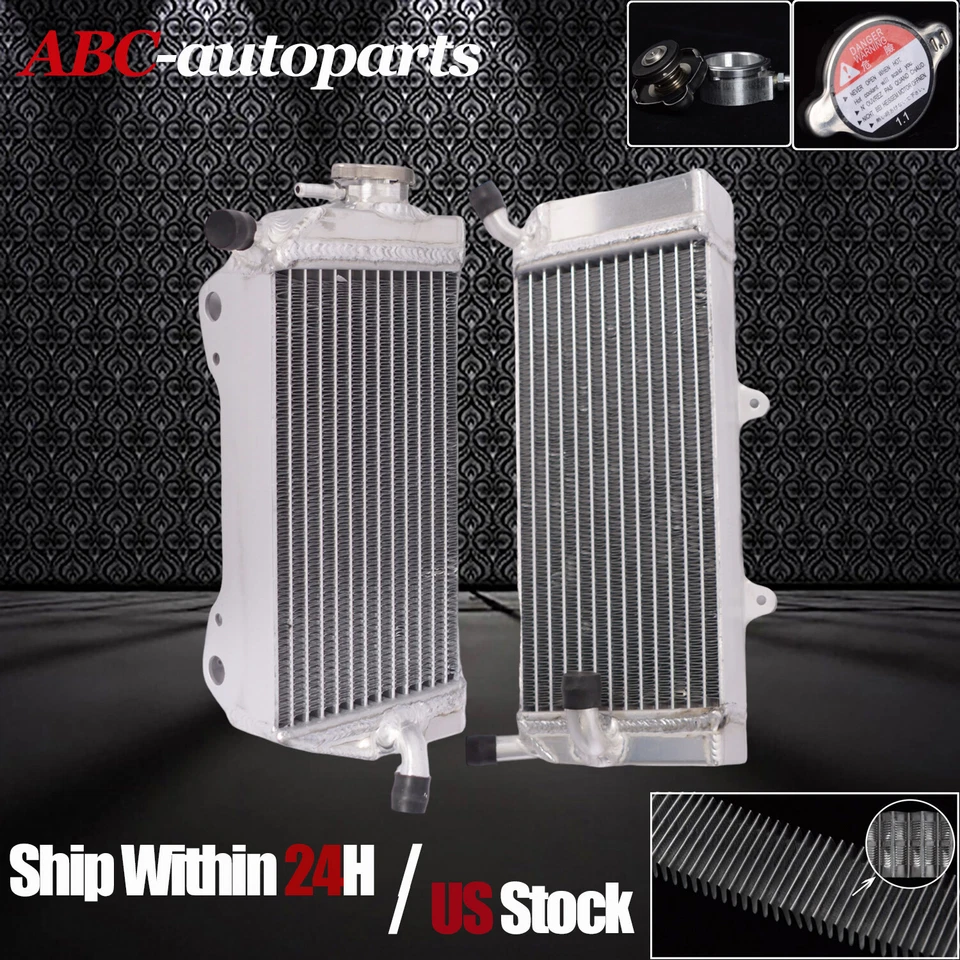 Radiador de motor de aluminio completo apto para Honda CRF450X (izquierda+derecha) 2005-2009 2012 Foto 1 de 4