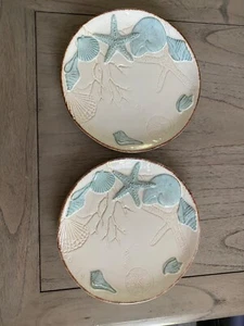 NEW PRICE! Cracker Barrel White Sands 9" Sandwich Plates-Set of 2- MINT! - Picture 1 of 2