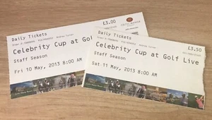 2013 Celebrity Cup Event, Used Ticket Stub - Golf Live - Celtic Manor Resort - Picture 1 of 1