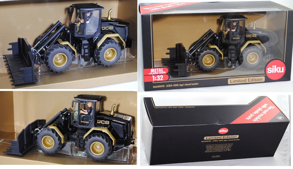Siku Farmer 3663 00701 IE JCB 435S Agri Radlader schwarz/gold 1:32 limited - Bild 1 von 1