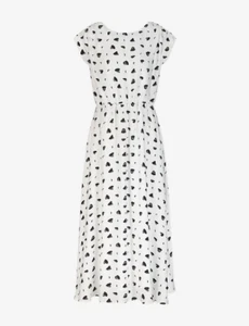 $190 Armani Exchange Women's Heart Patterned Maxi Dress , White , 4 - Picture 1 of 7