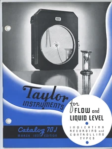 Catálogo de marzo de 1937 70J Taylor Instruments nivel de flujo Rochester NY - Imagen 1 de 2