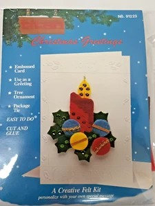 Kit de tarjetas de felicitación de Navidad Titan Felt 91223 nuevo con sobre nuevo - Imagen 1 de 5