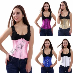 Slim Corset Basque Cincher Lingerie Bustier Underbust Waist Body Shaper 6-24 20 - Picture 1 of 46