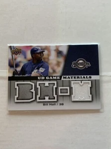 2009 Upper Deck UD Game Jersey BH-M Bill Hall Milwaukee Brewers MP GAME USED - Picture 1 of 2