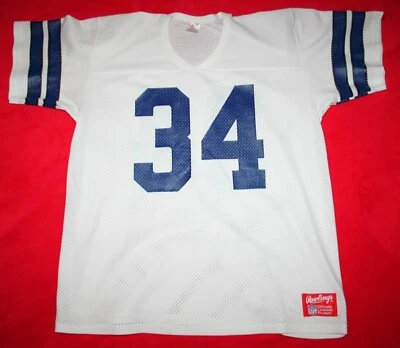 Camiseta deportiva de fútbol americano de malla vintage de los 80 Rawlings Herschel Walker #34 Dallas Cowboys XL Foto 1 de 4