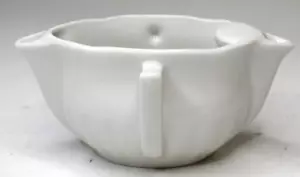 Separador de barco de salsa de porcelana vintage Pillivuyt con 2 caños - Imagen 1 de 8