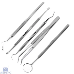 Dental Mirror Handle Teeth Inspection Set Hygienist Scaler Examination Tools Kit - Picture 1 of 11