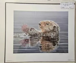 Ron Parker Sea Otter with Urchins Limited Print Signed and Numbered - Picture 1 of 8
