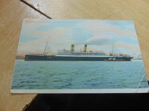 Vintage Postcard Empress of Britain, Canadian Pacific, 1910 Postmark Halifax NS - Foto 1 di 2