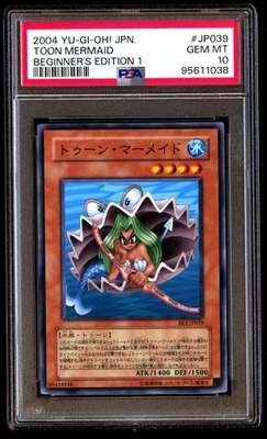PSA 10 Toon Mermaid Jp039 Yu-gi-oh! Beginner's Edition 1 Yu-gi-oh Japanese - Image 1 of 3