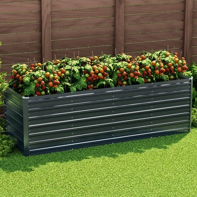 Green Fingers Garden Bed 320x80x77cm Planter Box Raised Container Galvanised Her - image 1 of 4