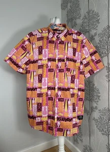 WESC Men's / Unisex Shirt Oden Tiki Hawaii Regular Fit Multicolour Medium - Picture 1 of 8