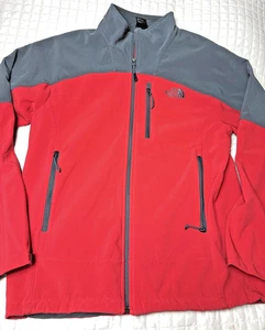 The North Face Jacket Mens M Red Black Full Zip Nimble Soft Shell Hiking Run TNF - Picture 1 of 10