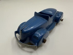 Vintage 1940s Tootsietoy Convertible Boattail Roadster-Die Cast-Blue - Picture 1 of 14