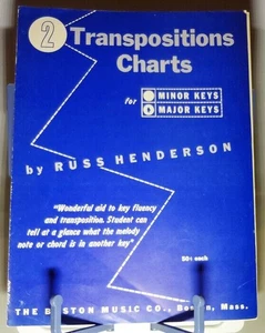 Transpositions Charts For Major Keys Russell Henderson 1959 Boston Music Piano - Picture 1 of 3