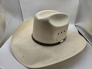 Stetson Strohhut 10X Cowboyhut Gr. 57 7 1/8 - Bild 1 von 8
