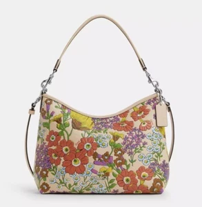 NWT Coach Laurel Shoulder Bag In Signature Canvas With Floral Print CT222 - Picture 1 of 11