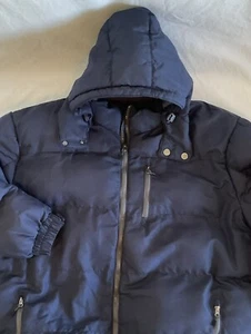 Outdoor Life Puffer Jacket Blue Men's Size XXL Hooded Full Zip Adjustable Cuffs - Picture 1 of 11