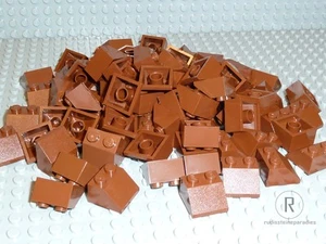 LEGO® 100 Ziegel Dachsteine braun reddish 45° 2x2 Neu 3039 City Eisenbahn Burg - Bild 1 von 1