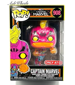 Funko POP! Capitana Marvel Avengers Endgame Blacklight Glow #908 exclusivo para objetivos - Imagen 1 de 3