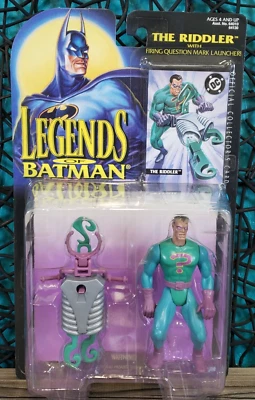 VTG 1995 LEGENDS OF BATMAN THE RIDDLER KENNER TONKA ACTION FIGURE WITH CARD NEW - Image 1 of 4