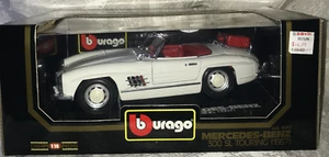 Bburago 1957 Mercedes Benz 300 SL TOURING -1:18 Diecast Model Car White w/Red - Picture 1 of 14