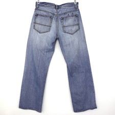 Arizona Jean Co Men's Blue Jeans 32x32 Actual 32x30.5 Loose Straight Distressed