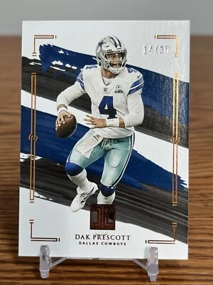 2021 Panini Impeccable Dak Prescott Bronze /35 #26 Dallas Cowboys - Image 1 of 2