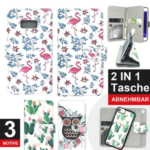 Brieftasche Klapphülle Geldbörse Flip Cover Case Abnehmbar für Samsung S8 / Plus - Bild 1 von 23