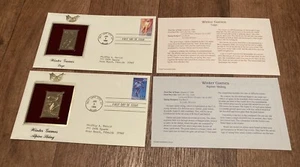 Stamp Lot- Gold Replica Winter Olympic Games-Luge/Alpine Skiing First Day Covers - Picture 1 of 4