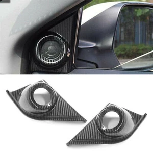 2X For Honda CR-V CRV 2017-2021 20 Carbon Fiber Front Indoor Speaker Cover Trim - Picture 1 of 5