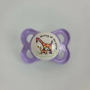 MAM Vintage Purple Pacifier John Lennon Sharing All the World Elephant Latex - Picture 1 of 3