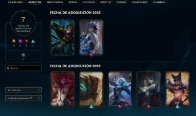 Acc LOL/ORO1 FLEX/ORO 3 SOLO Q/108PJ/7 SKINS/ENTREGA INMEDIATA - Imagen 1 de 3