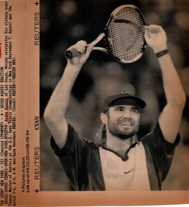 Original Presse Draht Foto Tennis Andre Agassi New York US Open 7.9.1994 - Bild 1 von 1