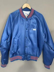 Vintage Chalkline New York GIANTS Satin Sakko Gr. XL Knopf Druckknopf - Bild 1 von 9