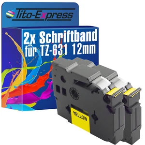 2x Schriftband für Brother TZe-631 P-Touch 1000 1000 BTS 1000 F 1005 BTS 1005 F - Bild 1 von 2