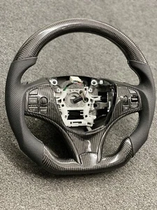 Volante Acura Mdx 2014 2015 2016 2017 fibra de carbono real cuero negro - Imagen 1 de 3