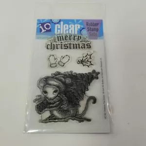 IMPRESSION OBSESSION CHRISTMAS TREE SET Clear Stamps Christmas Tree Mouse MC140 - Picture 1 of 3