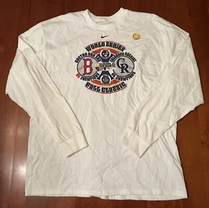 2007 Nike World Series MLB Rockies Red Sox Langarm-T-Shirt Herren Large neu - Bild 1 von 7