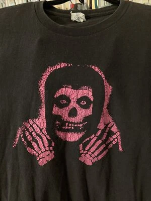 Misfits Crossed Arms Crimson Ghost Horror Punk Band Pink Vintage Tee XL - Image 1 of 4