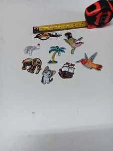 Patches 8 Vögel aufbügeln Palme Kätzchen Schiff Elefant und drei verschiedene Vögel  - Bild 1 von 5