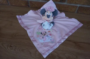 SECURITY Blanket DISNEY Store Pink MINNIE Mouse Flower Little Rose Garden Lovey - Picture 1 of 10