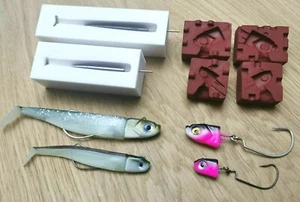 2 Split Belly Lure Kits: 2 Körperformen 7 cm / 9 cm; 2 Jigkopfformen 10 g / 20 g  - Bild 1 von 11