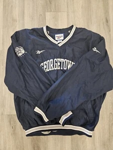 Vintage Reebok Team Edition GeorgeTown Hoyas Embroidered 1/4 Zip Pullover XL - Picture 1 of 9