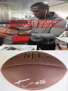 Tevin Coleman San Francisco 49ers signed, autographed, NFL football, COA proof - Picture 1 of 2