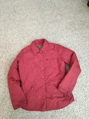 Chaqueta Eddie Bauer para mujer pequeña roja premium plumón de ganso EB700 caminata campamento al aire libre Foto 1 de 4