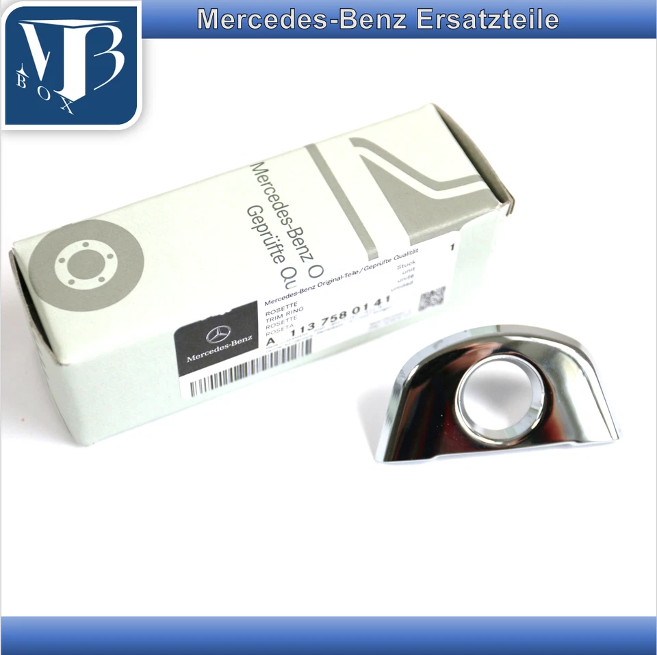 Roseta cromada original Mercedes-Benz W113 230SL Pagode en tapa de caja de capota Foto 1 de 1