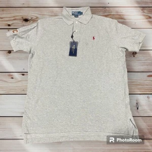 Polo Ralph Lauren Men Mesh Polo Shirt Pony Logo USC Trojans Size Large Gray - Picture 1 of 7