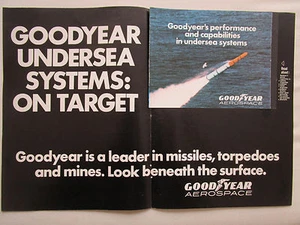 2/1972 PUB GOODYEAR UNDERSEA SYSTEMS MISSILE SUBROC TORPEDO MINE SUBMARINE AD - Imagen 1 de 4